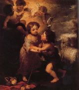Childhood of Christ and John the Baptist Bartolome Esteban Murillo